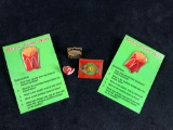 A Lot Of 5 Vintage McDonald Service Lapel Pins Crew Fries Quiz Outstanding Restaurant Award
