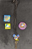 Disney Retired Buttons And Employee Only Lanyard