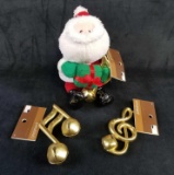 Stuffed Santa Plush with Musical Ornaments by Gilded Christmas