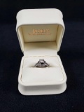 Jareds Diamond SI1 H 14k WG Engagment Ring w COA
