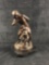 Vintage Bronze Sculpture of Bohemian Bear Tamer