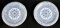 Set of Matching Blue Treve Sanyo Japan Decorative Plates