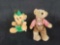 Set of 2 German Stuffed Bears