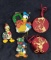 Vintage DIsney Acrylic Donald Duck Ornaments Lot Of Five