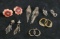 Lot of 6 Vintage Modern Earrings