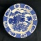 Japanese Ceramic Blue Willow Round Plate