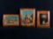 3 Vintage 1970's Disney Postcard Wood Plaque wall picture postcard Mickey & Friends