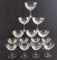 French Champagne Saucer Lot Of Fourteen
