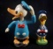 Lot of 2 Pre 1986 Donald Duck Plastic and Ceramic Figurines