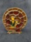 Vintage Cast Iron Stained Glass Tealight Holder