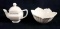 Lot of 2 White Porcelain Items