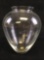 Hand Blown and Etched Clear Glass Vase