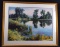 Framed Large Douglas Edwards Lithograph Pond A