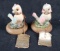 2 Porcellane Artistiche Capodimonte Bird Figurines