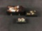 Lot of 3 Plastic Jewelry Boxes Finished in Traditional Lacquer ware Style