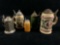 Vintage Lot Of 5 Miniature Stone wear - Pewter Stein's 2