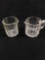 Vintage Clear Crystal Mid Century Modern Creamer and Sugar Service
