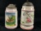 Vintage German Stoneware Pewter Top 3.5
