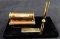 Sheaffer Brass Perpetual Calendar with Pen Holder