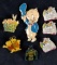 A Lot of 7 Vintage Warner Brother DC Batman Porky Pig Flinstones Bugs Bunny Looney Tunes Lapel Pins
