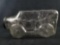 Large Clear Glass Cookie Jar In Shape Of Antique Car