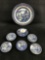 Lot Of 9 Vintage Flow Blue White Chinoiserie Exotic Birds English Willow Ware Royal China Underglass