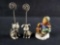 Pewter Dog And Cat Card Holder And Goebel Figure