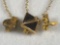 Vintage Solid 14K Gold Navy Pins Lot Of 3