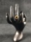 Costume Ring With Onyx Stone Inlay