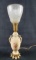 Vintage Urn Table 1930s Porcelain Floral Lamp