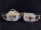 Vintage Noritake Sugar Bowl and Cream Pitcher Set of 2