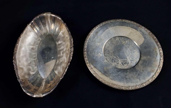 Silver Plate Tray Oval Bowl Meadowbrook Ikora