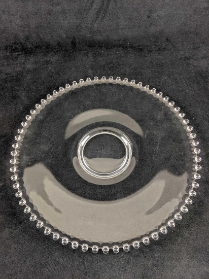 Vintage Imperial Glass Candlewick 14 Inch Tray