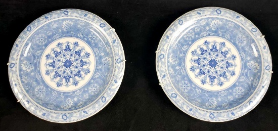 Set of Matching Blue Treve Sanyo Japan Decorative Plates
