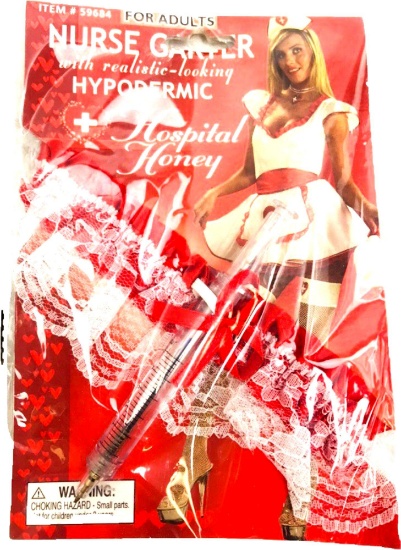 NOS - Sexy Nurse - Garter with Hypodermic Needle - Halloween Accessory