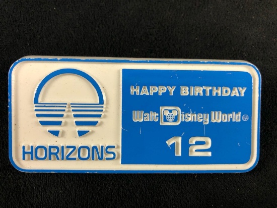 Huge Lot of 54 Vintage Official 1983 Walt Disney World Happy 12th Birthday Horizons Pin Back