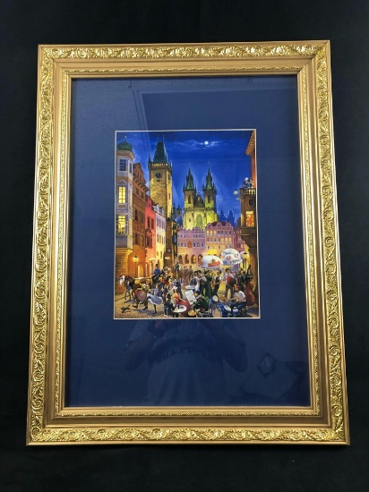 N. Korelov Sighed Russian Street Scene Detailed Oil Painting #1