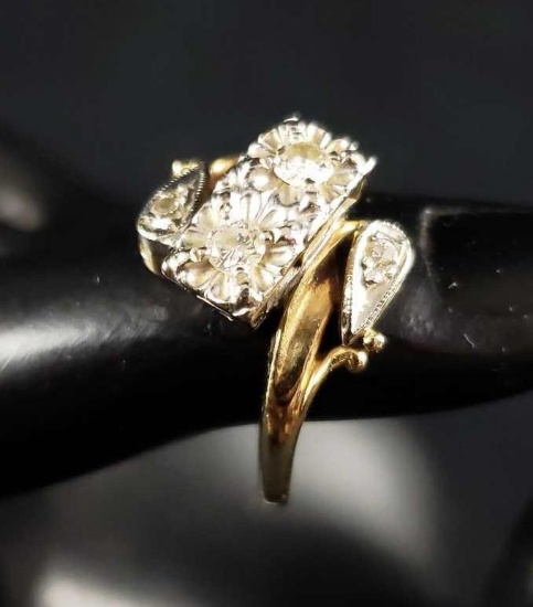 14k Gold and Diamond Ring
