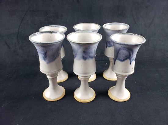 Vintage Stoneware Goblet Set
