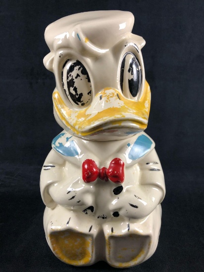 Vintage Turnabout Donald Duck Jose Caroica Cookie Jar Three Caballeros Disneyana Kitchen 1940'
