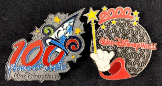 Metal Enamel Refrigerator Magnets Lot of 2
