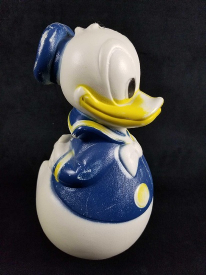 Vintage Roly Poly Tumbling Plastic Donald Duck Toy