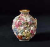 Chinese Qing Dynasty Carved Disciples of Buddha Snuff Bottle
