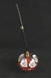 Glass Art Paperweight Pen Holder St Clair