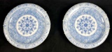 Set of Matching Blue Treve Sanyo Japan Decorative Plates