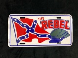 The Rebel Hat Confederate Flag Novelty License Plate Embossed