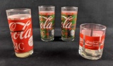 Lot Of Four Vintage Coca Cola Drinking Glasses