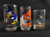 Set of 3 Vintage Donald Duck Glasses