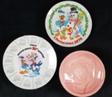 DIsney Donald Duck Collector Plates And Bowl