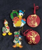 Vintage DIsney Acrylic Donald Duck Ornaments Lot Of Five
